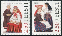 Estonia 1996  Correo Yvert Nº  276/277 ** Trajes Tradicionales (2 Val.) - Estland