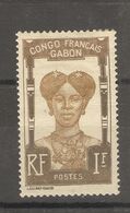 Gabon_ (1810 ) 1F Femme Bantou N°46 - Altri & Non Classificati