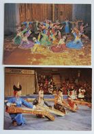 2 Cartes Postales Danse Traditionnelle Mongolie - Mongolië