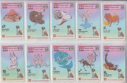 USA ZODIAC HOROSCOPE 12 MINT PHONE CARDS - Zodiaque