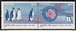 1991 India 30th Anniversary Of The Antarctic Treaty Set (** / MNH / UMM) - Antarctisch Verdrag