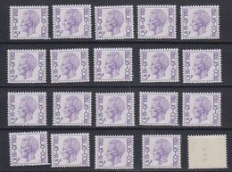 Belgie  1972  Rolzegels / Coil Stamps 5Fr 20x Ieder Zegel Met Nummer Op Rugzijde ** Mnh (48161) - Franqueo