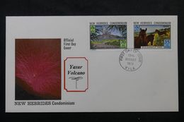 NOUVELLES HÉBRIDES - Enveloppe FDC En 1973 - Tourisme ( Chevaux Et Volcan ) - L 63922 - FDC