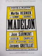 MADELON, De Jean Sarment   (origine  :La Petite Illustration,1925) - Autores Franceses
