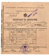 VP17.189 - ROUMANIE / ROMANIA - BUCAREST ( BUCURESTI ) 1910 / 13 - 4 Certificat De Examen - Melle Julieta ZAMFIROL - Diplome Und Schulzeugnisse