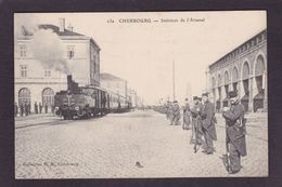 CPA Manche 50 Cherbourg Train Tramway Chemin De Fer Non Circulé - Cherbourg