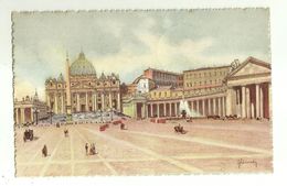 8431" CITTA' DEL VATICANO-BASILICA DI SAN PIETRO-AFFRANCATURA MULTIPLA  "-CARTOLINA POSTALE ORIGINALE NON SPEDITA - Briefe U. Dokumente