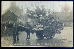 Cpa Carte Photo Du 22 Chatelaudren Char De La Pêche En 1908  AVR20-171 - Châtelaudren