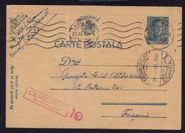 Romania Censored Postal Card 1942 (see Sales Conditions) - Storia Postale Seconda Guerra Mondiale