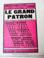 LE GRAND PATRON , D'André Pascal     (origine  :La Petite Illustration ,1931) : Dos ----> La Musique à Travers Les âges - French Authors