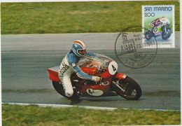 Carte-Maximum SAINT MARIN  N°Yvert 1029 (Grand Prix MOTOCYCLISTE) Obl Sp Ill 1981 - Storia Postale