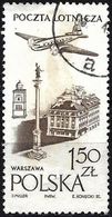 Poland 1957 - Mi 1036 - YT Pa 42 ( Airplane Flying Castle Of Warsav ) - Used Stamps