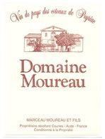 Etiket Etiquette - Vin - Wijn - Coteaux De Peyriac - Domaine Moureau - Caunes - Autres & Non Classés