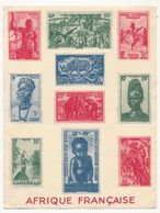 FRANCE - Préo 4F Anjou Sur Carte Postale Pub Médicale, Illustrée Par Des Timbres D'Afrique Française - 1953-1960