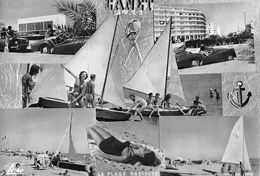 Delcampe - CANET-PLAGE - Quelques Aperçus De La Plage Radieuse - Voiliers - Canet Plage