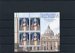 Vaticano 2014 Foglietto Beatificazione Papa Paolo VI Mnh - Blocchi E Foglietti