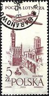 Poland 1958 - Mi 1080 - YT Pa 46 ( Airplane Flying Town Hall In Gdansk ) - Gebruikt