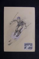 SUÈDE - Carte Maximum De 1954 - Sport - Ski - L 63986 - Cartes-maximum (CM)