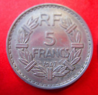 PIECE De 5 FRANCS LAVRILLIER - Aluminium 1947 - 5 Francs