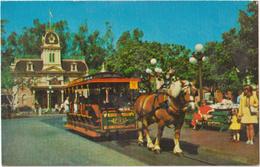 Horse Drawn Streetcar - Disneyland - Anaheim, California - & Horse, Tram - Anaheim