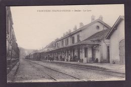 CPA Territoire De Belfort 90 Delle Gare Chemin De Fer Train Non Circulé - Delle