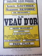 LE VEAU D'OR,de Lucien Gleize (portrait) Orig:LA PTE ILLUSTRATION 1914;Question Duchés SLESVIG-HOLSTEIN;pub MICHELIN;etc - Auteurs Français