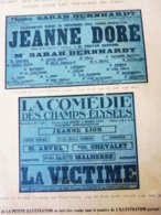 JEANNE DORÉ,Tristan Bernard-LA VICTIME,Vandérem Et Franc-Nohain Dont Portraits (LA PTE ILLUSTRATION 1914) Pub EL Cousyn - Autores Franceses