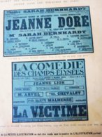 JEANNE DORÉ,Tristan Bernard-LA VICTIME,Vandérem Et Franc-Nohain Dont Portraits (LA PTE ILLUSTRATION 1914) Pub EL Cousyn - French Authors