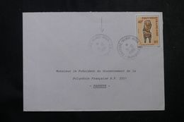 POLYNÉSIE - Affranchissement De Taiohae-Nuku-Hiva Sur Enveloppe Pour Papeete En 1986 - L 64068 - Storia Postale