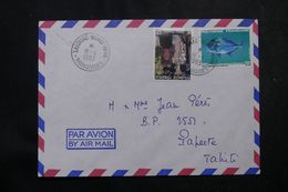 POLYNÉSIE - Affranchissement De Taiohae-Nuku-Hiva Sur Enveloppe Pour Papeete En 1983 - L 64069 - Briefe U. Dokumente