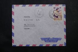 POLYNÉSIE - Affranchissement De Papeete Sur Enveloppe Pour La Suisse En 1961 - L 64082 - Lettres & Documents