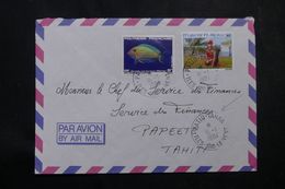 POLYNÉSIE - Affranchissement De Patio-Tahaa Sur Enveloppe En 1984 Pour Papeete - L 64095 - Storia Postale