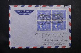 INDE - Enveloppe De New Delhi Pour La Suisse En 1950, Affranchissement Plaisant - L 64102 - Covers & Documents