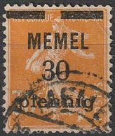 Memel 1920 N° 21 Semeuse Surchargée (E14) - Gebruikt