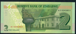 ZIMBABWE NLP 2 DOLLARS 2019 #AJ     UNC. - Zimbabwe