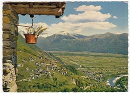 VISTA DA CONTRA SU GORDENO E PIANO DI MAGADINO - TICINO - 1966 - Magadino