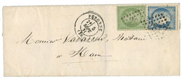 France  : N°20 + 37 Obl. Sur Lettre - 1862 Napoléon III