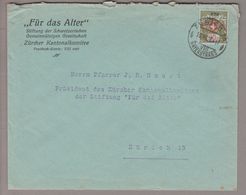 CH Heimat ZHs Zürich15 Unterstrass 1926-07-16 Portofreiheit-Brief GR#928 20Rp. - Storia Postale