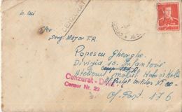WW2 LETTER, MILITARY CENSORED, DEVA NR 23, WARFIELD POST OFFICE NR 30, 176, KING MICHAEL STAMP ON COVER, 1942, ROMANIA - 2de Wereldoorlog (Brieven)