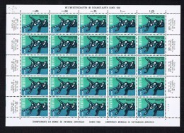 1965 Championats Du Monde De Patinage Artistique Davos  ZUM 438  MiNr 822  Feuille Complète De 25 Ex. ** - Unused Stamps