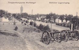 AK Truppenübungsplatz Warthelager - Südlicher Lagereingang - Feldpost Ausb.-Kursus F. Offiziers-Aspirantem 1917 (51025) - Posen