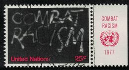 Nations Unies 1977 Oblitéré Used ONU Graffiti Combat Racism Lutte Contre Le Racisme SU - Usati