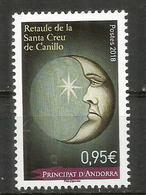 Andorre Noël 2018.  Retable De L'église Sainte Croix De Canillo. Timbre Neuf ** - Unused Stamps