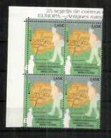 ANDORRA. EUROPA 2020. Anciennes Routes Postales Vers L Andorre, Carte De L Andorre, Bloc De 4 Neufs ** Bord De Feuille - Unused Stamps