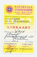 Lidkaart Nationale Strijdersbond Van België - Afdeling Hamme 1972 - Documents