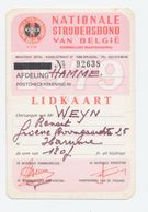 Lidkaart Nationale Strijdersbond Van België - Afdeling Hamme 1979 - Documents
