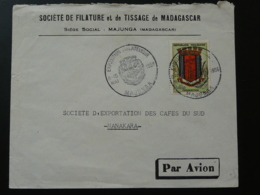 Lettre Par Avion Exposition Philatélique Majunga Madagascar 1966 - Madagascar (1960-...)