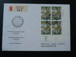 Lettre Recommandée Registered Cover Nations Unies United Nations Geneve 1983 - Briefe U. Dokumente