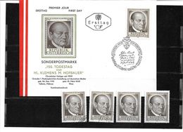 1705p: Österreich 1970, FDC Hl. Clemens Maria Hofbauer Und **/o Briefmarken - Theologians