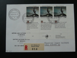 Lettre Recommandée Registered Cover Esclavage Slavery Nations Unies United Nations Geneve 1989 (ex 1) - Covers & Documents